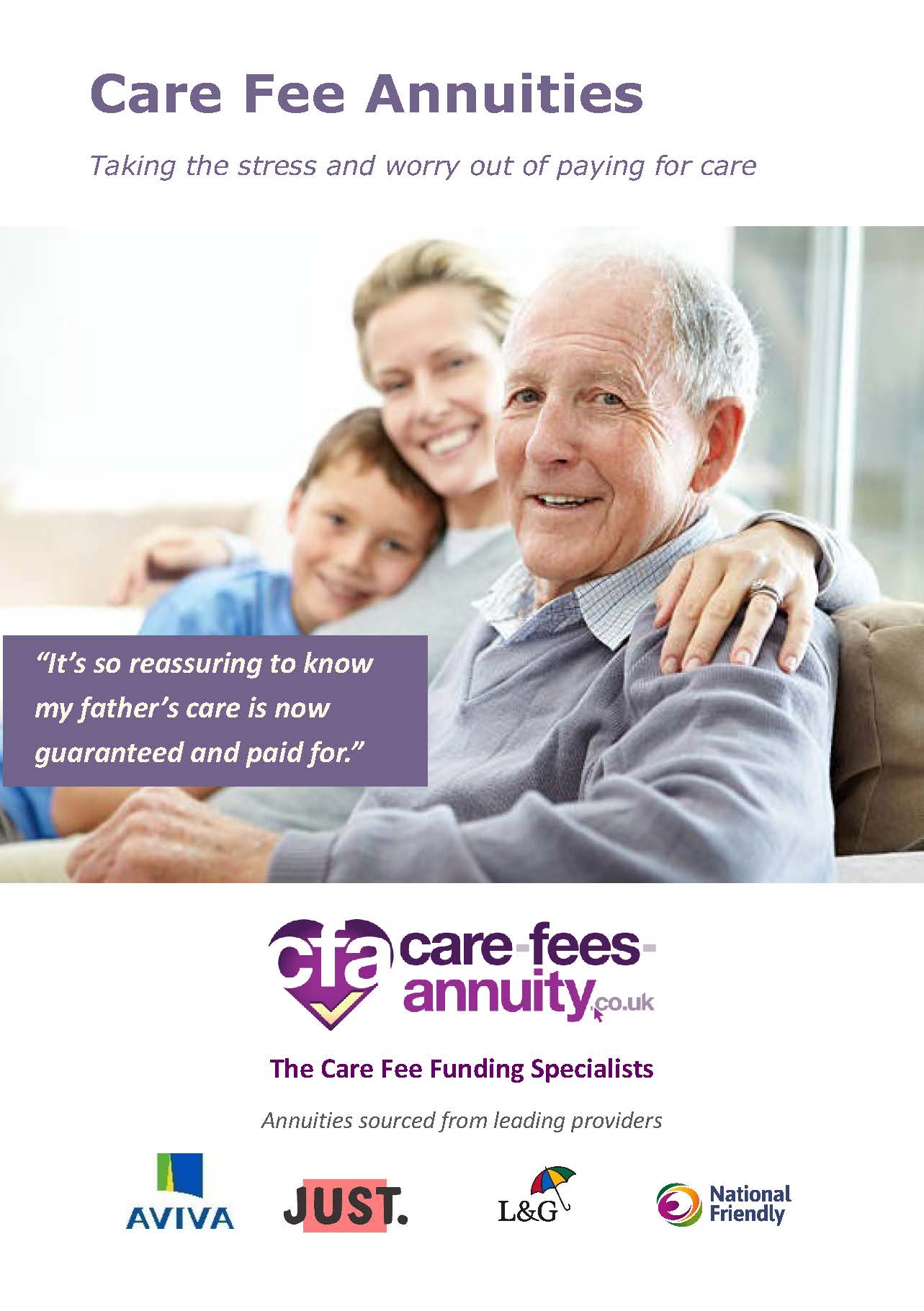 CFA – Brochure – Care Fees Annuities – Aug 2023 – FP27725 – APPROVED NO END DATE – Updated L&G logo Care Fee Annuities